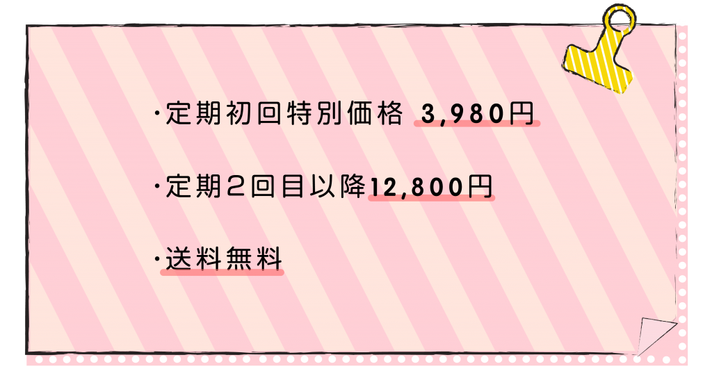 レナセルの各月毎の価格
